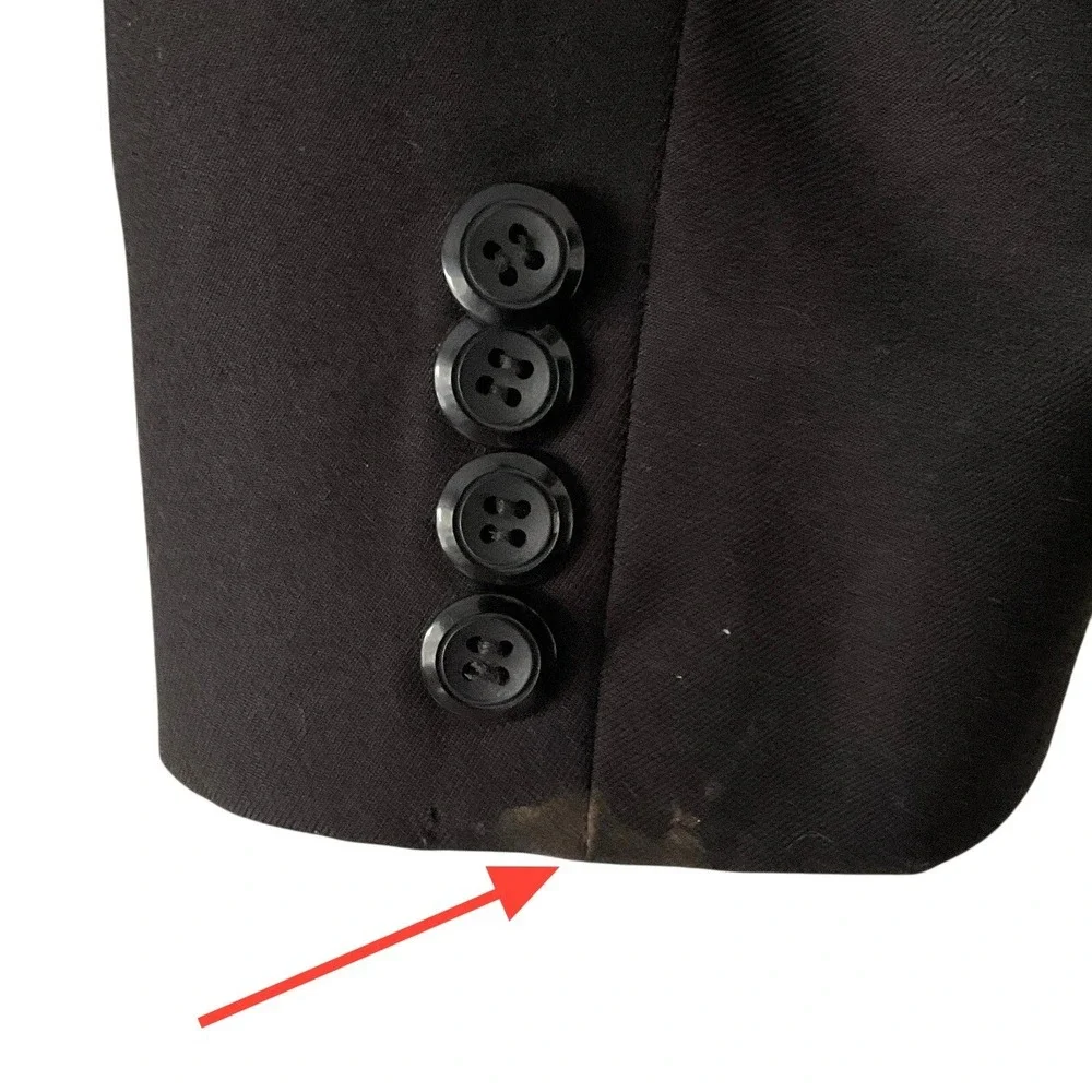 Vitali Mens Black Two Button Blazer Suit Jacket G1235-COLBY‎ Size 42L